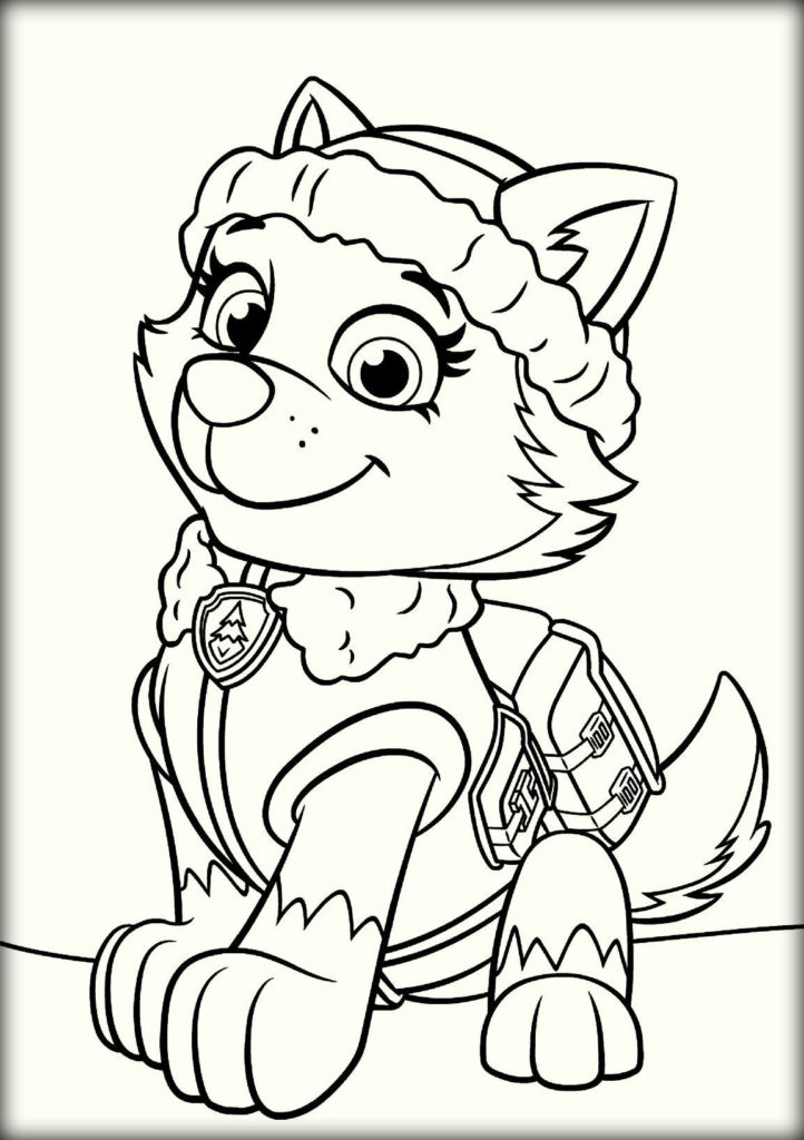 722x1024 Marshall Paw Patrol Coloring Page Elegant Everest Pages