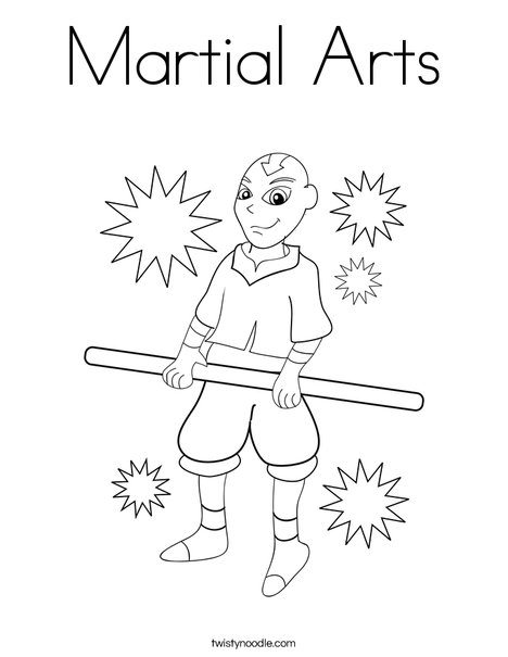 468x605 Martial Arts Coloring Page