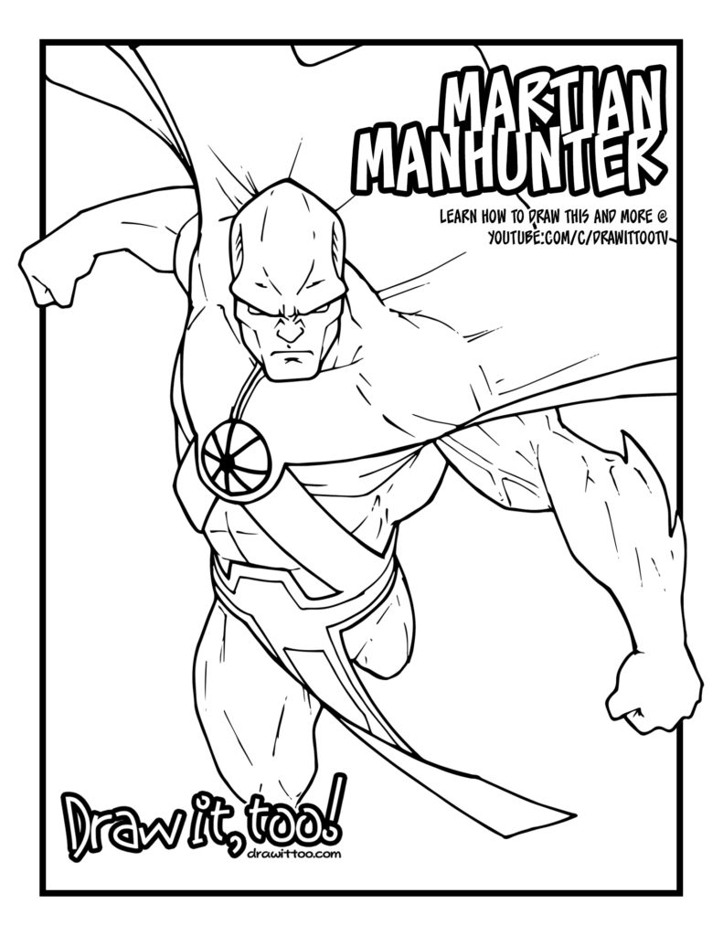 791x1024 Remarkable Martian Manhunter Coloring Pages Co