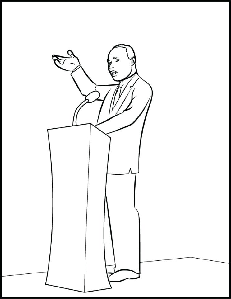 743x960 Martin Luther Coloring Page