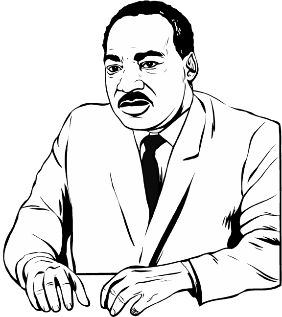 576x648 Martin Luther King Pictures To Color Collection