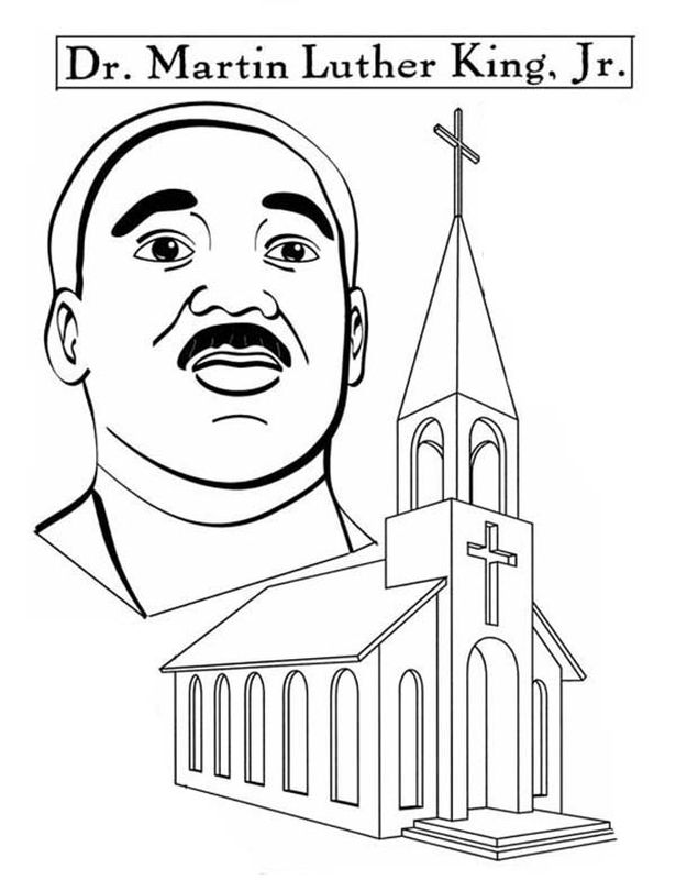 615x800 Martin Luther King Jr And His Church Coloring Pages Free For Kids