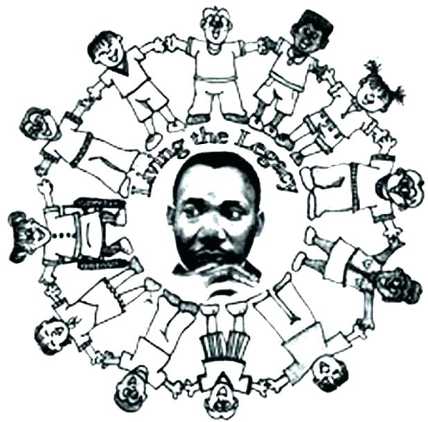 618x610 Nick Coloring Pages Free Excellent Martin Luther King Jr Famous