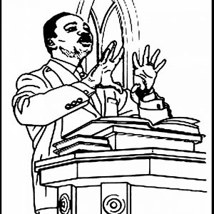 300x300 Free Printable Coloring Pictures Martin Luther King Jr Copy Black