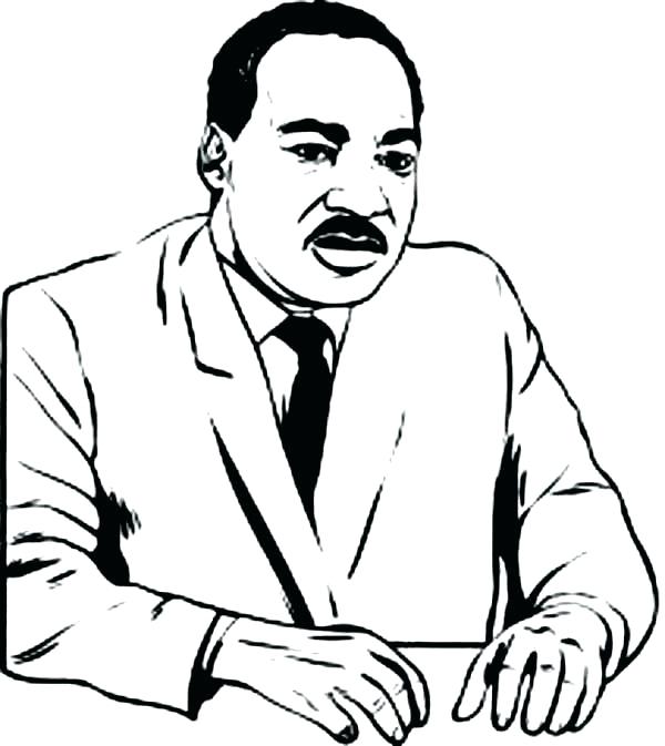 600x673 Imagen Para Colorear De Martin Luther King Jr Martin King Jr