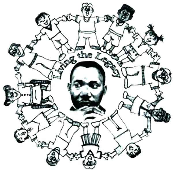 600x592 Martin Luther King Coloring Pages Jr Coloring Pages Martin King Jr
