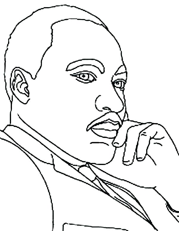 600x777 Martin Luther King Jr Coloring Pages For Kindergarten Page