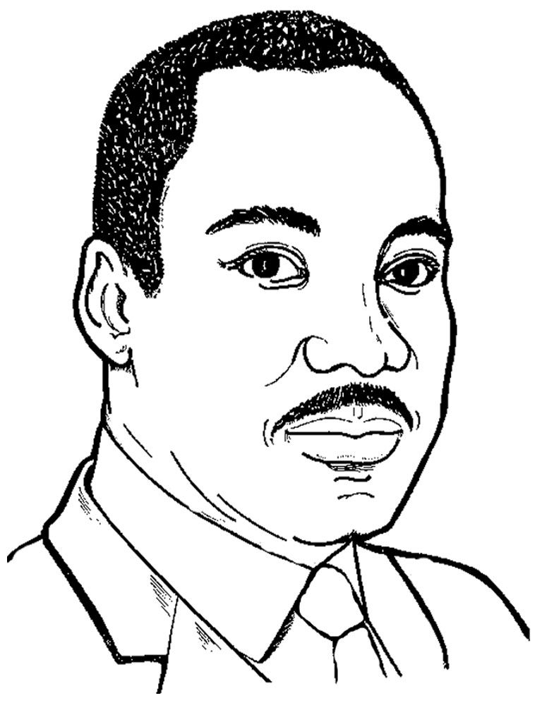 768x1024 Martin Luther King Jr Coloring Sheet Coloring Pages