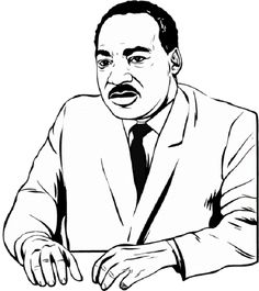 236x265 Martin Luther King Para Colorear Imprimible
