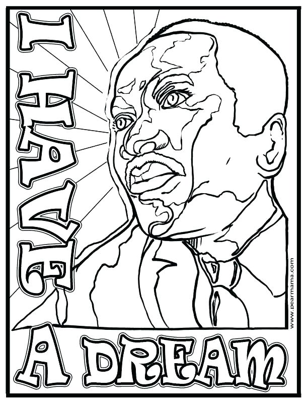 612x799 Martin Luther King Jr Coloring Pages Free Martin King Coloring