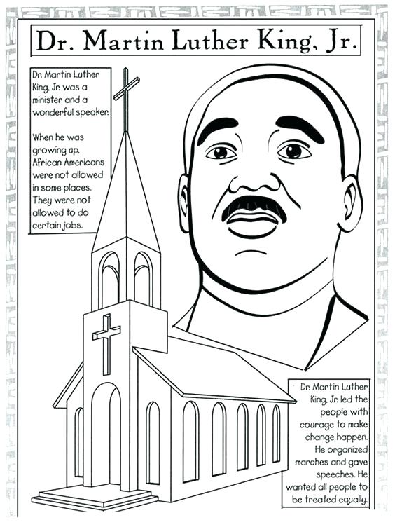 564x752 Martin Luther King Coloring Pages