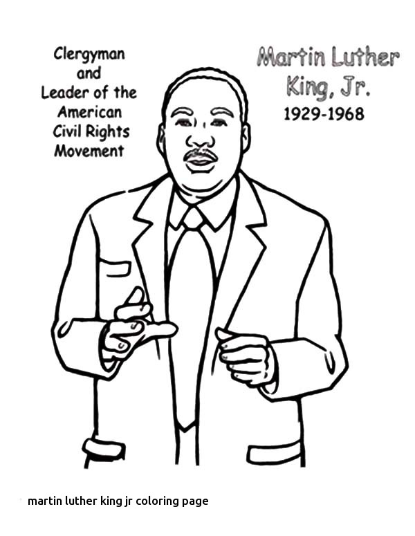 600x775 Free Printable Martin Luther King Coloring Pages Printable