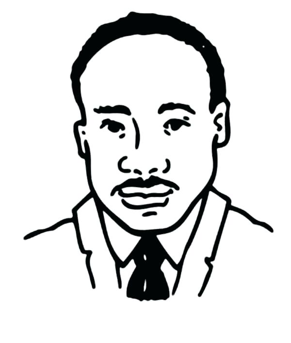 600x708 Mlk Coloring Pages Free Martin King Jr Color