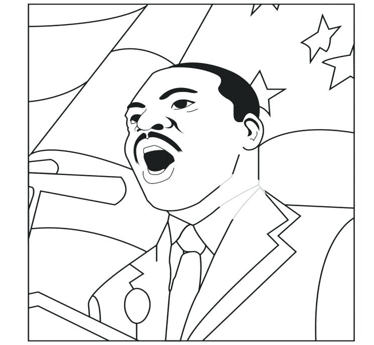 745x686 Colorear Martin Luther King Jr