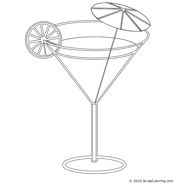 600x630 Cocktail Coloring Page