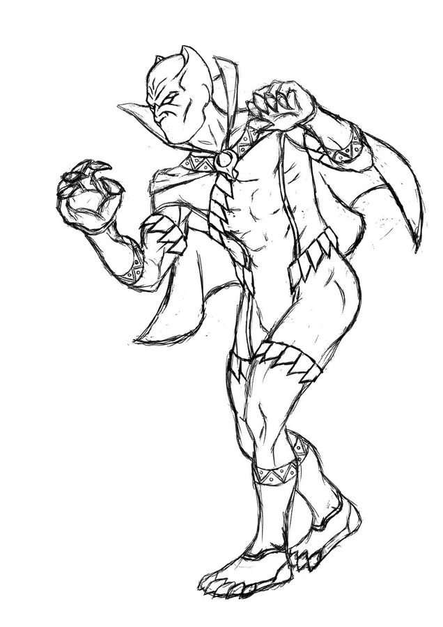 636x900 Coloring Pages Black Panther, Printable For Kids Adults, Free