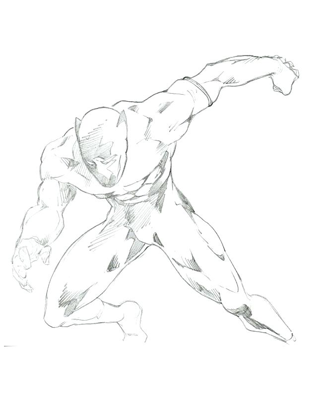 637x825 Black Panther Coloring Page