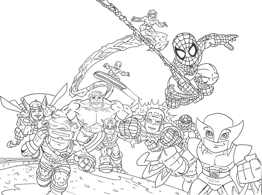 900x672 Marvel Super Heroes Coloring Pages Free Super Heroes Coloring