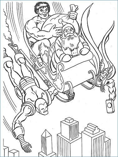 378x500 Super Hero Squad Marvel Coloring Pages