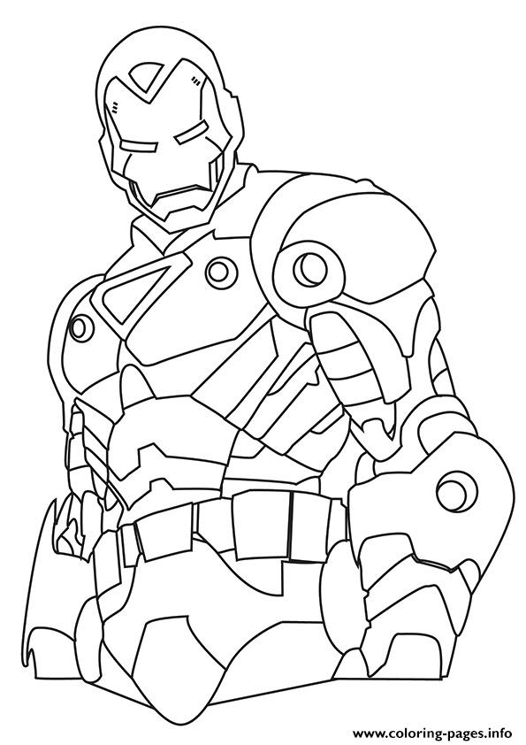 595x842 Iron Man Avengers Marvel Coloring Pages Printable
