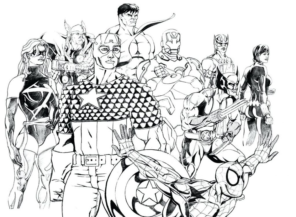1024x751 Coloring Pages Marvel Coloring Pages Page Super Heroes
