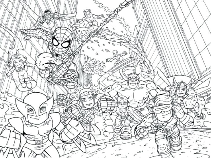 730x546 Superhero Squad Coloring Pages Super Hero Squad Marvel Coloring