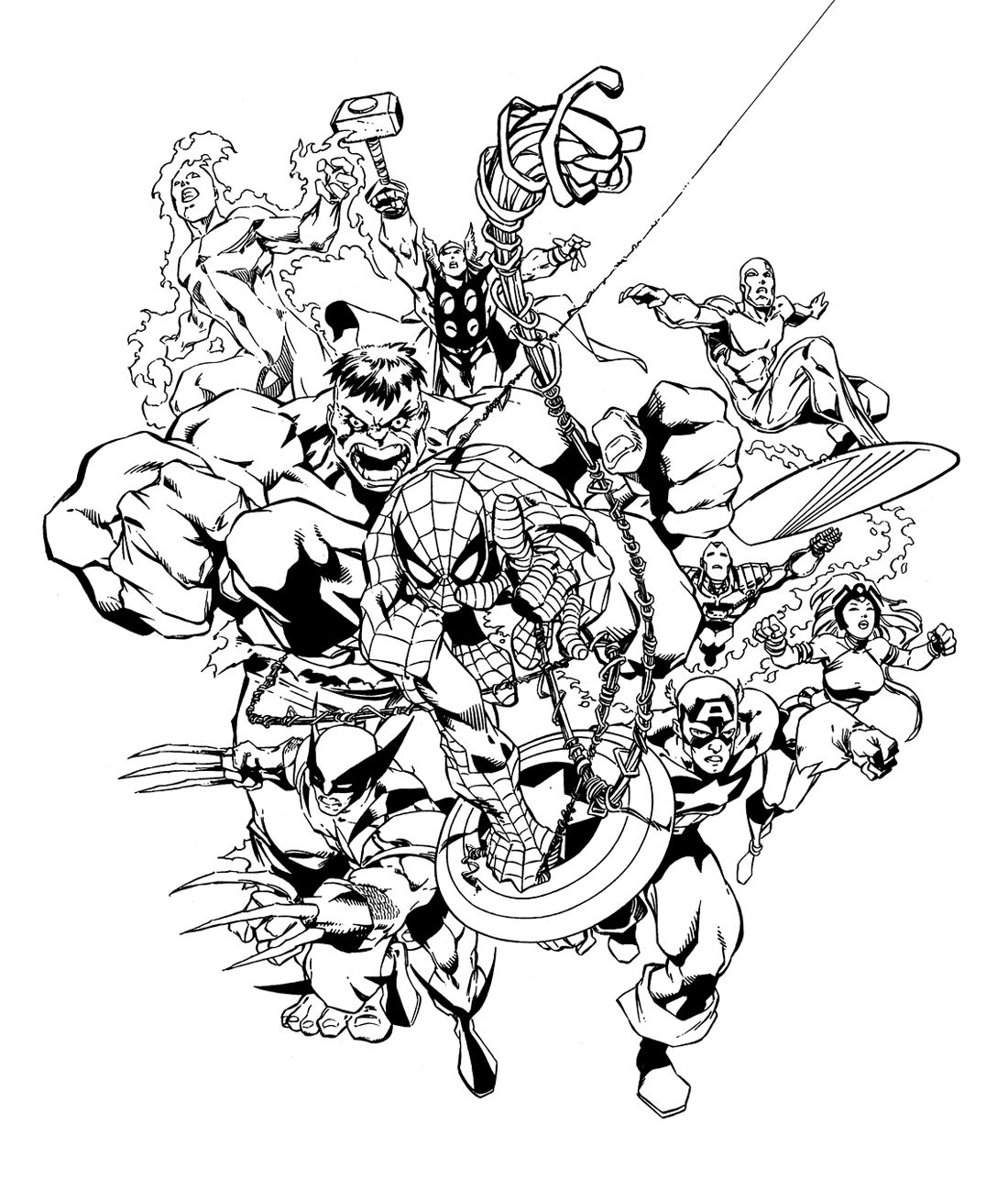 1100x1286 Marvel Comic Coloring Pages Marvel Y