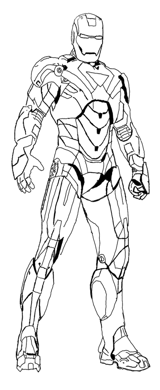 550x1339 Iron Man Coloring Pages Free Printable