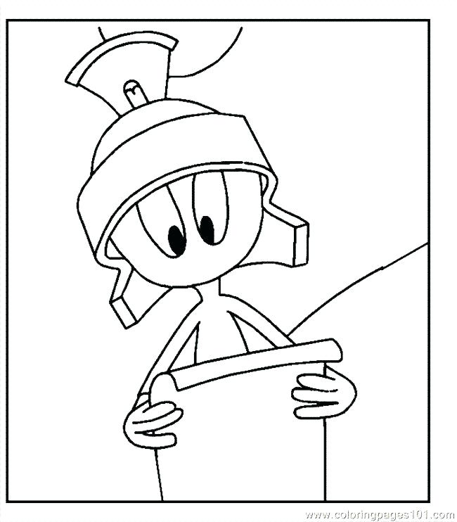 650x742 Inspiring Marvin The Martian Coloring Pages