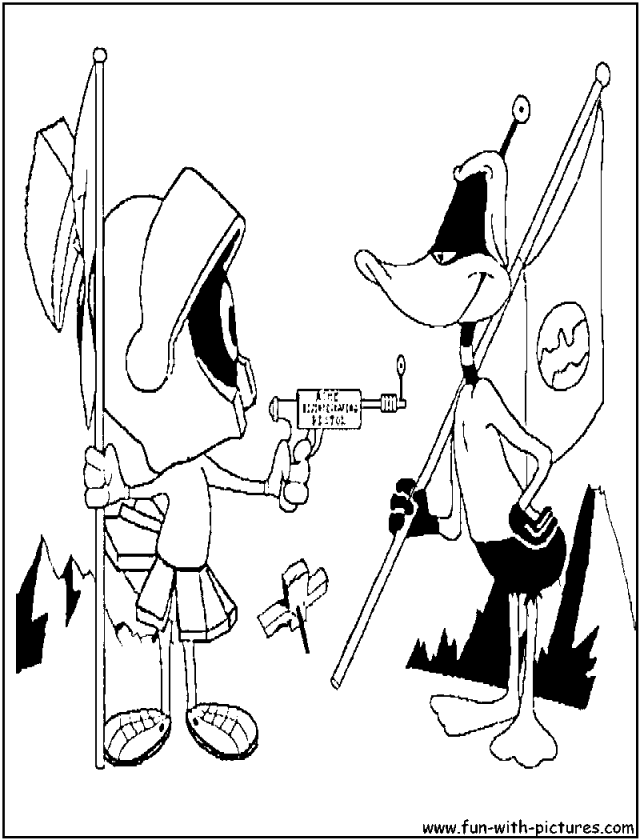 640x840 Marvin The Martian Coloring Pages