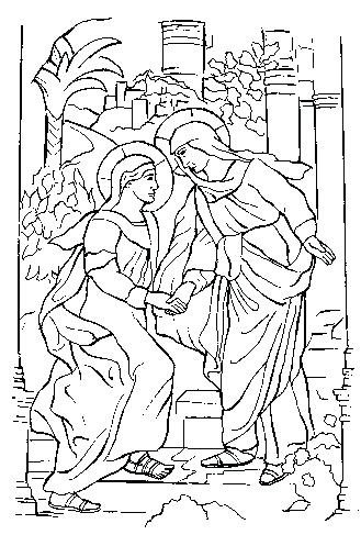 329x497 Mary Visits Elizabeth Coloring Page Coloring Book Mystery Coloring