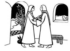 300x221 Mary Visits Elizabeth Coloring Page