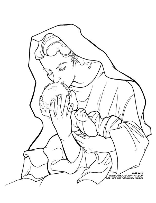 607x788 Blessed Mother Coloring Pages Creative Commons Attribution