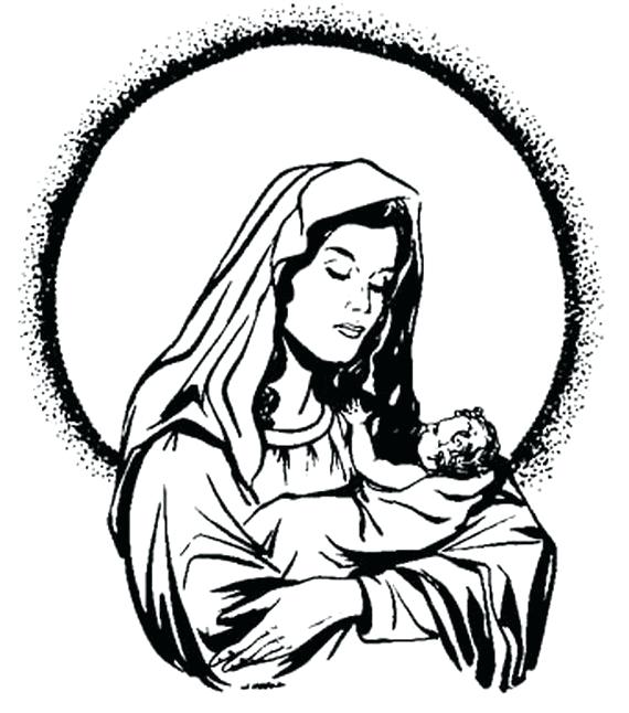 570x646 Mary Mother Jesus Coloring Pages Use Our Assumption
