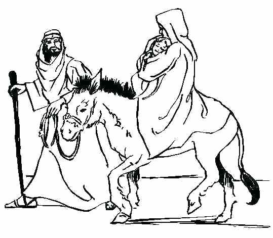 539x471 Mary And Joseph Coloring Pages Pregnant And Mary Joseph Donkey