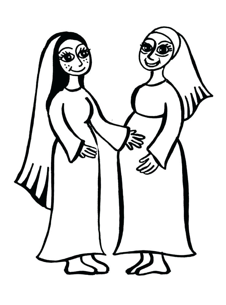 736x993 Mary And Martha Preschool Coloring Page Also Click The Pages Bible