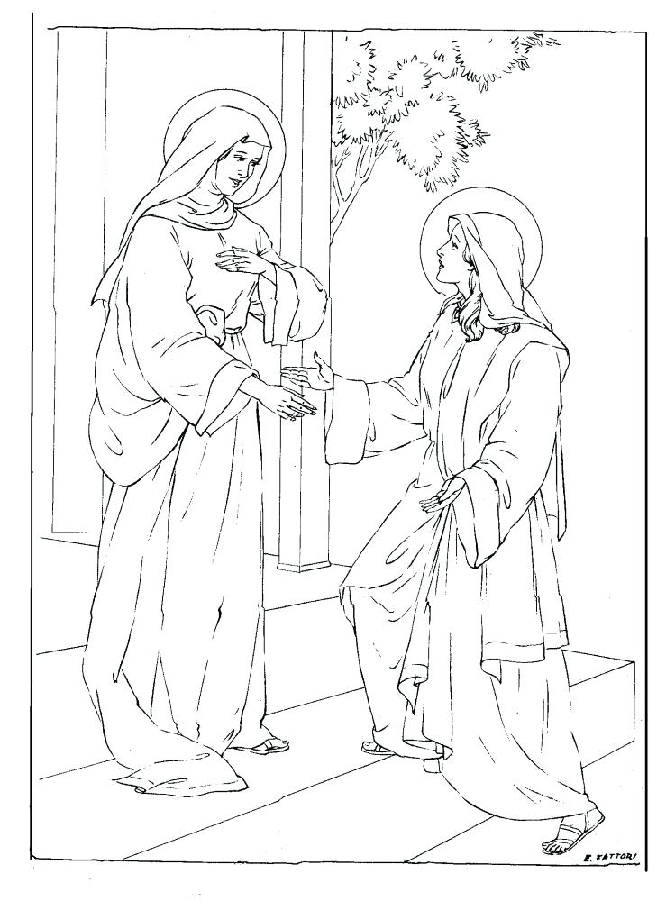 739x1000 Mary And Martha Coloring Page