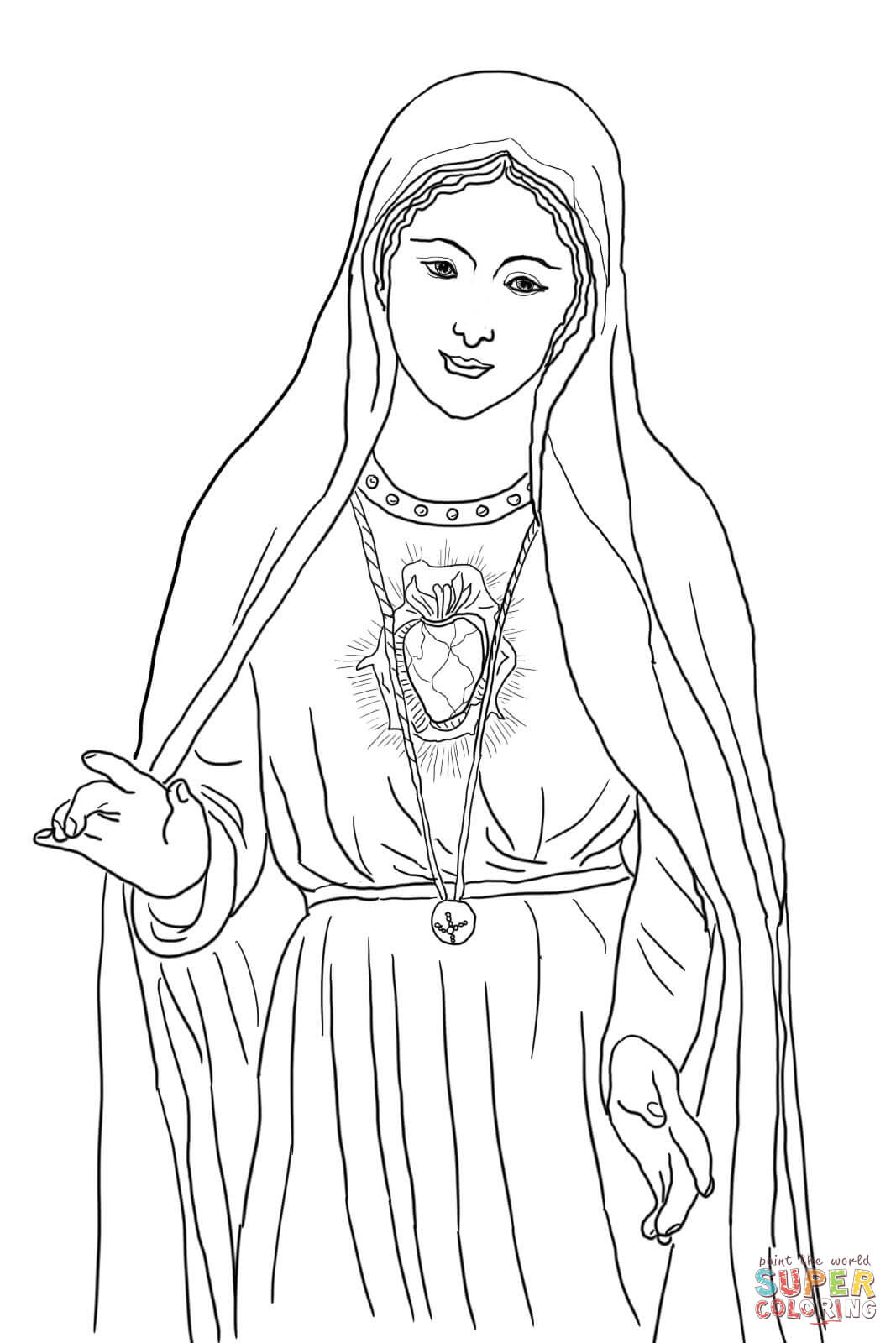 1067x1600 Colorful Mary Coloring Pages Immaculate Heart