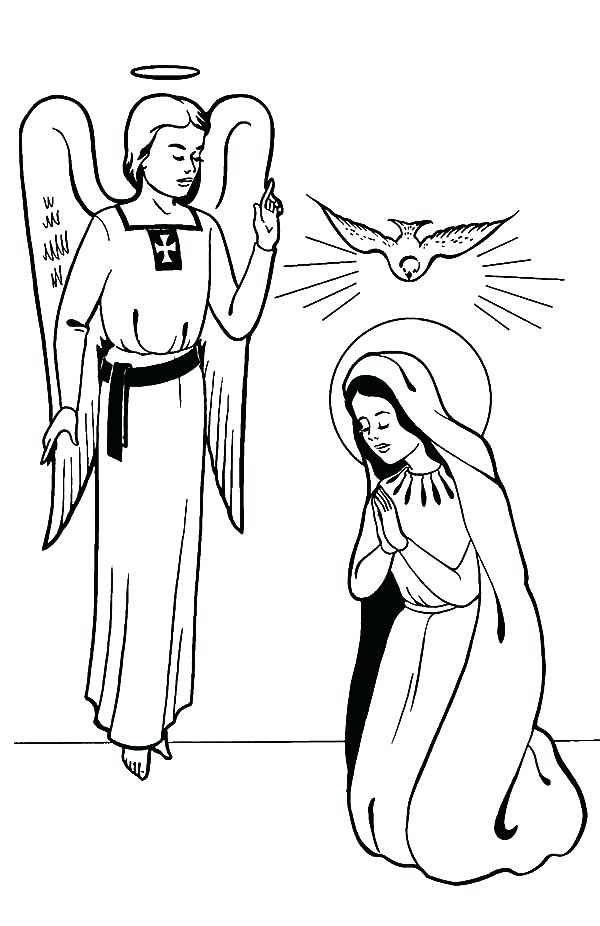 600x926 Mary Coloring Page Our Lady Of Coloring Page Use To Make Paper Bag