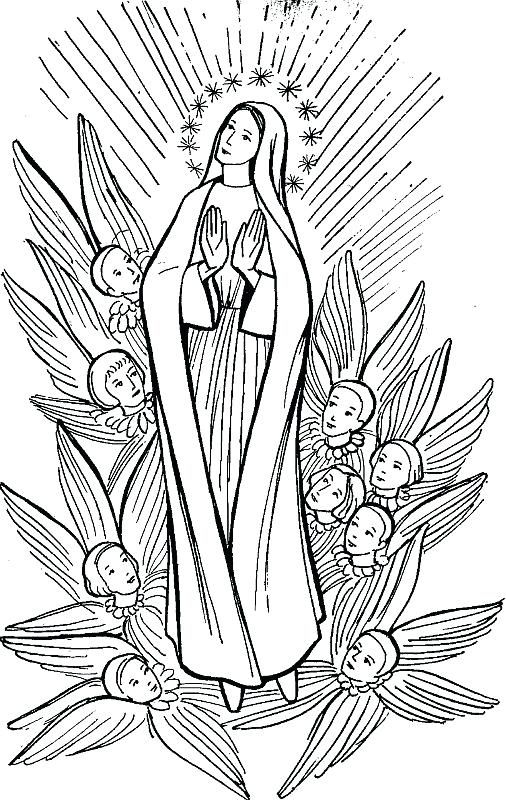 506x800 Mary Coloring Pages Assumption Of Coloring Page Mary Coloring