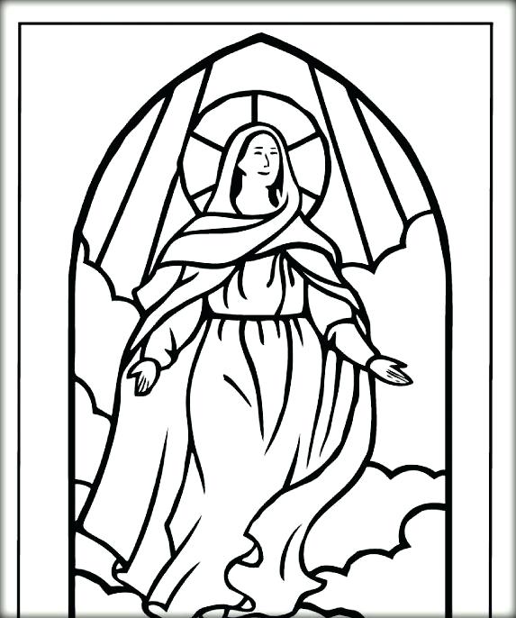 573x686 Mary Coloring Pages Blessed Virgin Pictures To Print Mary