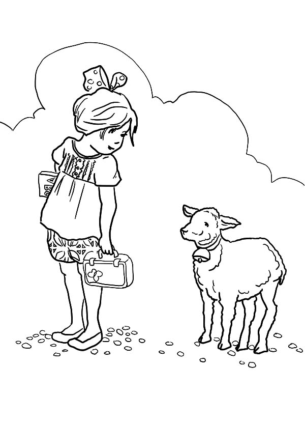 600x833 Mary Had A Little Lamb Coloring Page