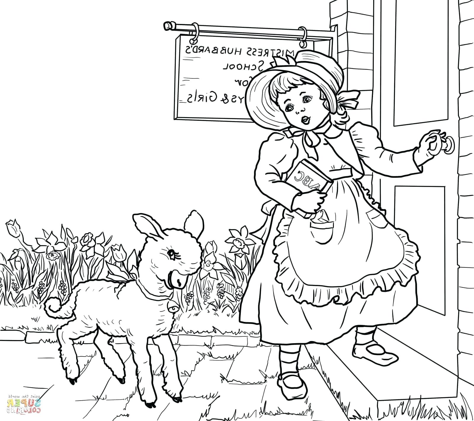 1600x1423 Printable Mary Had A Little Lamb Nursery Rhyme Printable