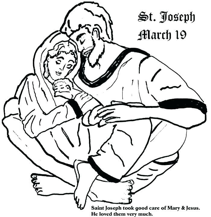 700x721 Mary Joseph Jesus Coloring Pages Vanda