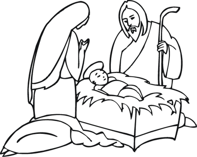 400x319 Mary And Joseph Coloring Pages