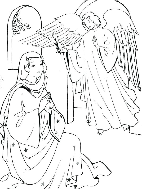 600x801 Mary Joseph Jesus Coloring Pages