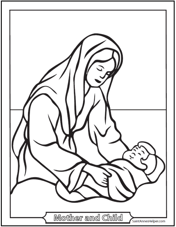 590x762 Mary Mother Of Jesus Coloring Pages Mothers Day Coloring Pages