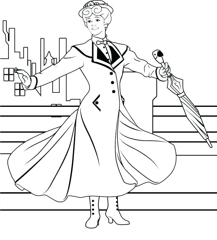 736x813 Mary Poppins Coloring Page Coloring Pages Coloring Sheets Mary