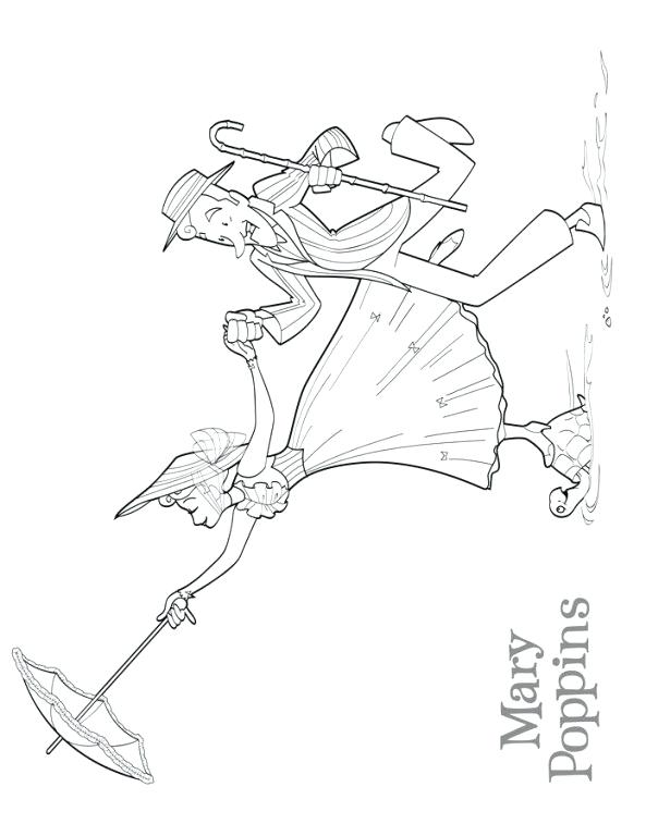 593x768 Mary Poppins Coloring Page Coloring Pages Mary Poppins Colouring