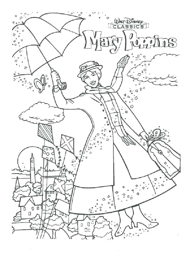 750x1000 Mary Poppins Coloring Pages Coloring Pages Mary Poppins Coloring